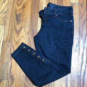 The Limited dark skinny jean w/ gold button detail